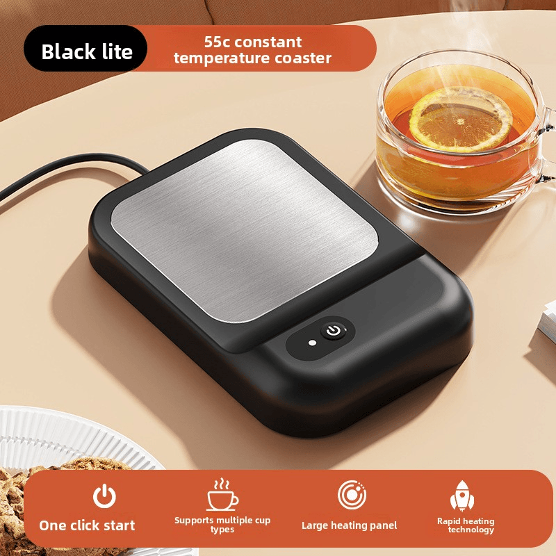 View 3 of Thermostatic Mug Warmer, Quick‑Heating Cup Heating Coaster for Office & Dorm, Constant Temperature Drink Heater Pad
