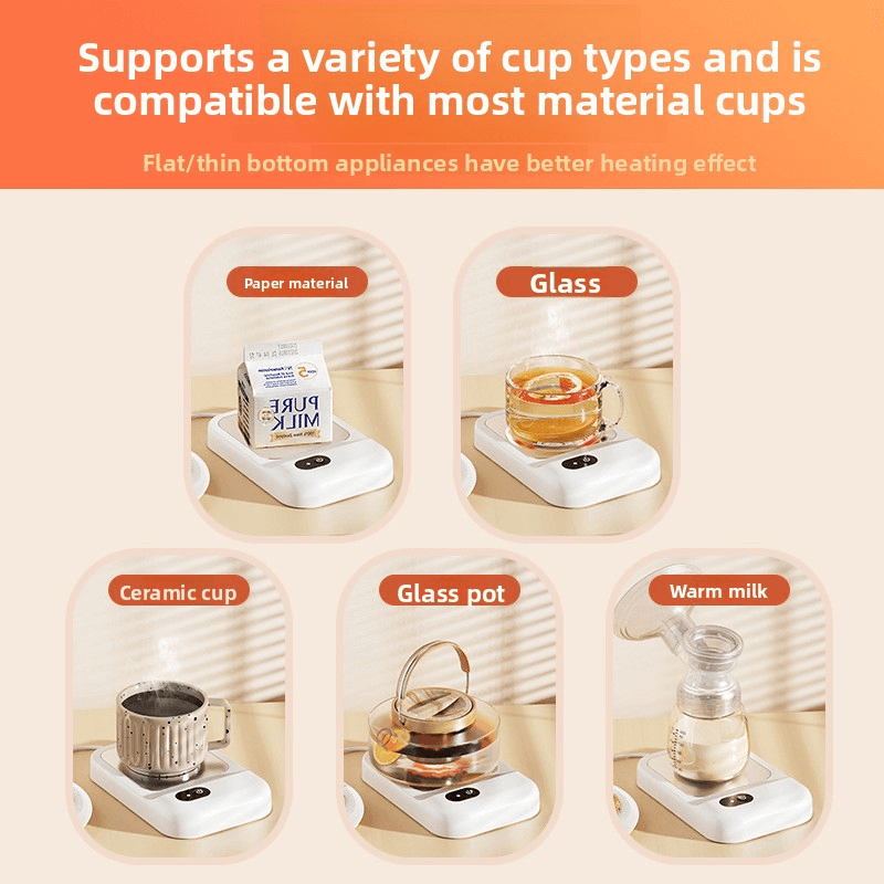 View 5 of Thermostatic Mug Warmer, Quick‑Heating Cup Heating Coaster for Office & Dorm, Constant Temperature Drink Heater Pad