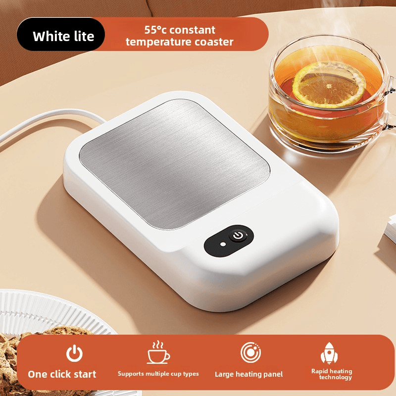 View 6 of Thermostatic Mug Warmer, Quick‑Heating Cup Heating Coaster for Office & Dorm, Constant Temperature Drink Heater Pad