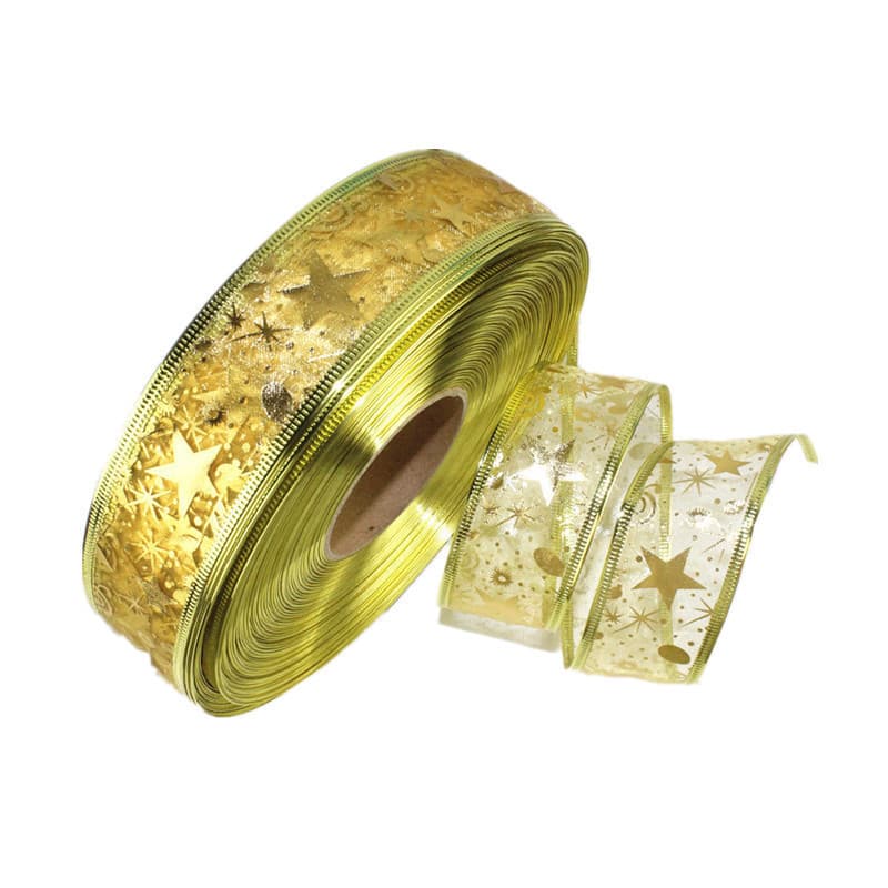 2 m Gold Decorative Ribbon