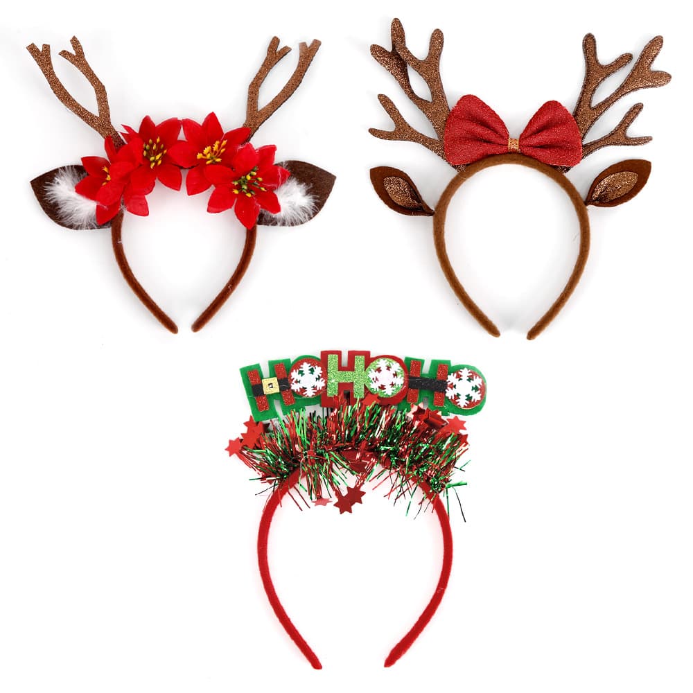 Christmas Glitter Felt Reindeer Hair Clip main image 1