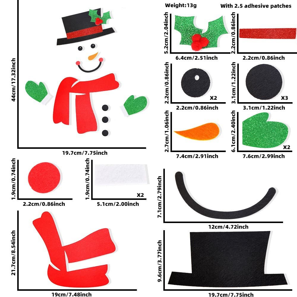 Pack of 60 Green Snowman Glove