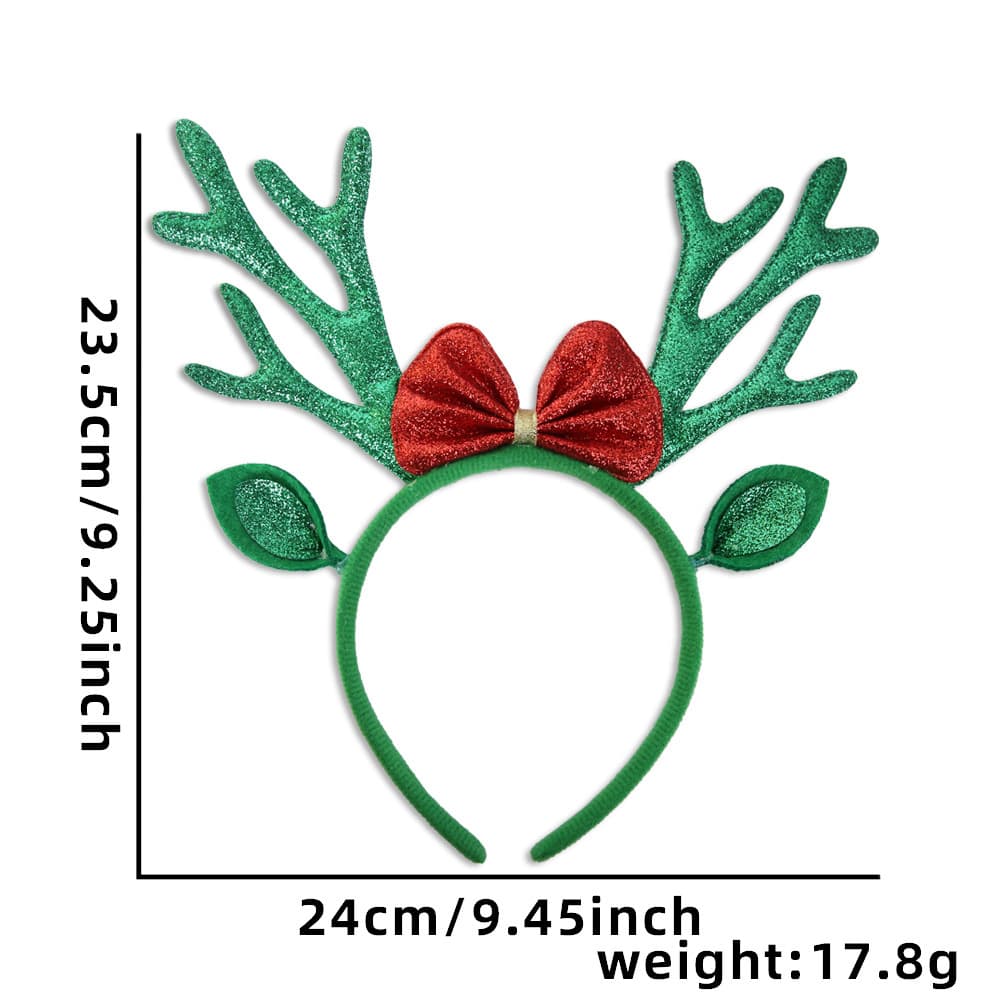 Green Reindeer Headband