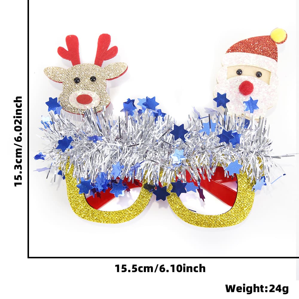 Christmas Santa Reindeer Tinsel Garland