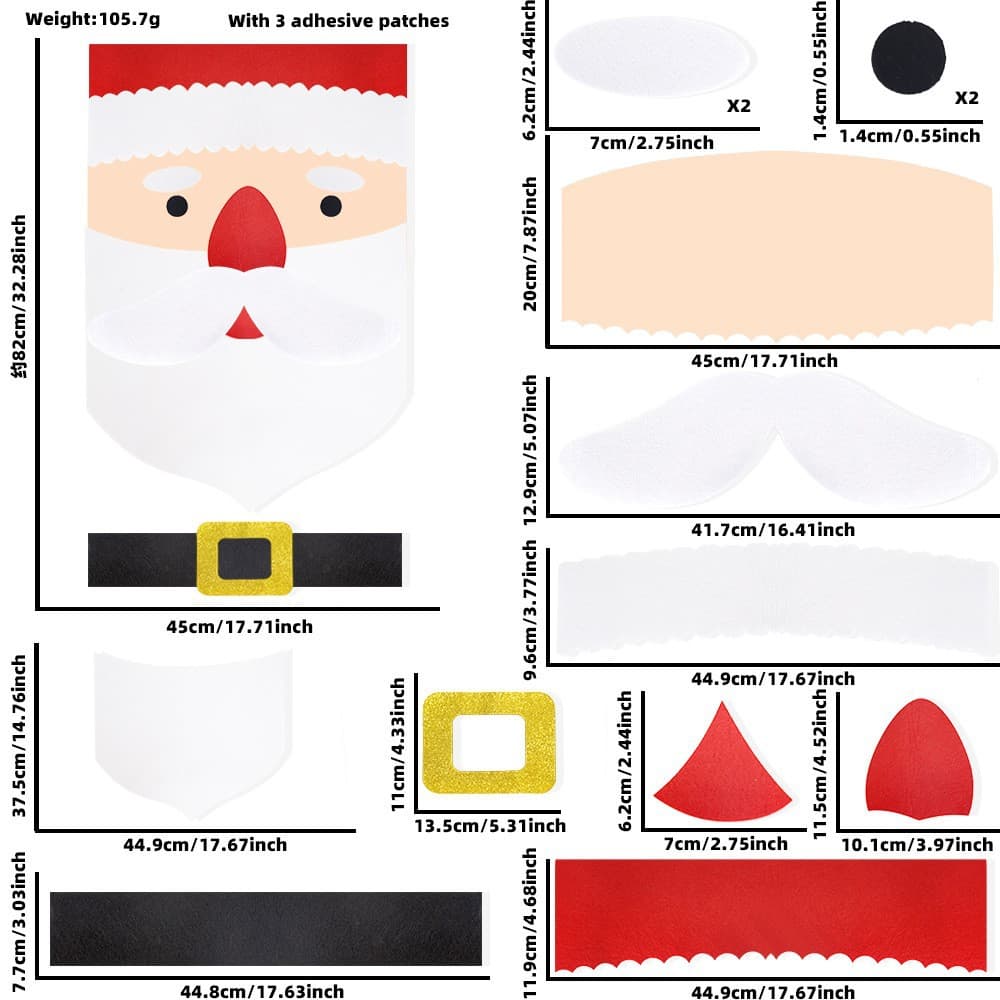 Pack of 60 Christmas Santa 2