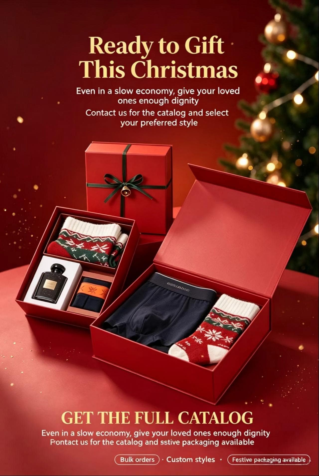 View 1 of Exquisite Christmas Gift Box-Customizable Combo