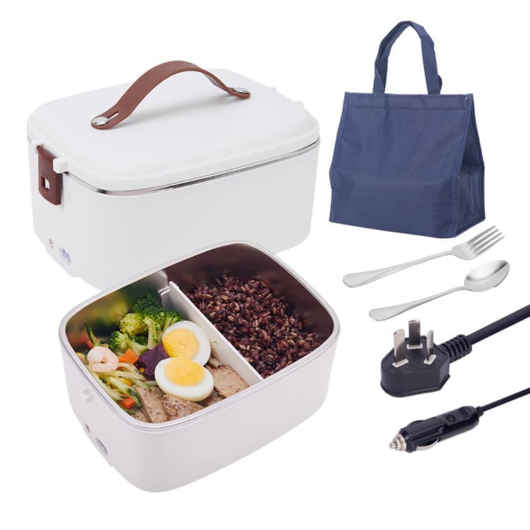 View 1 of Portable 2-in-1 Heated Lunch Box for Car and Home Use